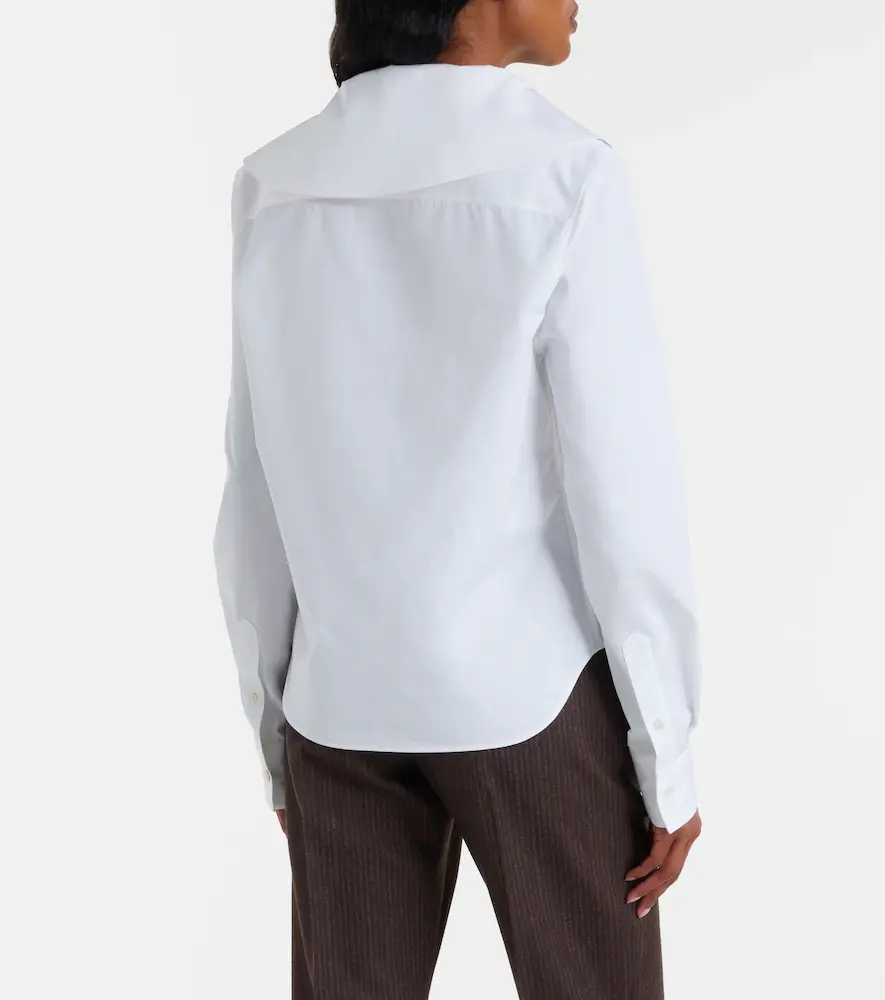 Alexander McQueen Draped cotton poplin shirt | Thumbnail 5 Alexander McQueen Draped cotton poplin shirt | Thumbnail 5