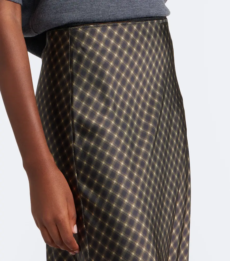 Vince Plaid satin slip skirt | Thumbnail 2 Vince Plaid satin slip skirt | Thumbnail 2