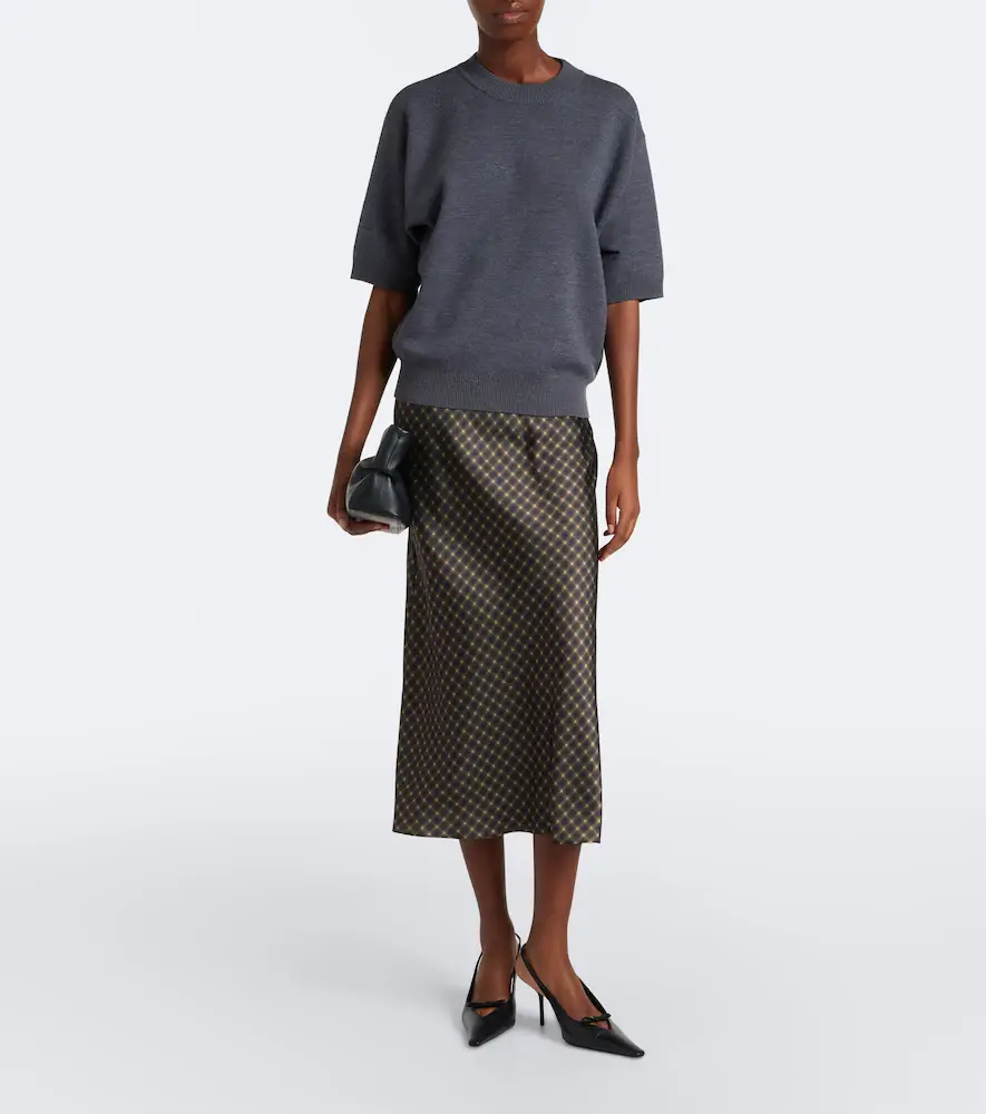 Vince Plaid satin slip skirt | Thumbnail 4 Vince Plaid satin slip skirt | Thumbnail 4