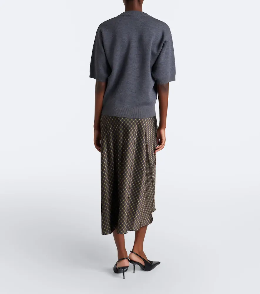 Vince Plaid satin slip skirt | Thumbnail 6 Vince Plaid satin slip skirt | Thumbnail 6