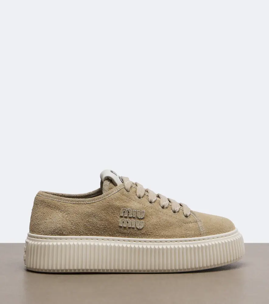 Miu Miu Suede platform sneakers | Thumbnail 2 Miu Miu Suede platform sneakers | Thumbnail 2
