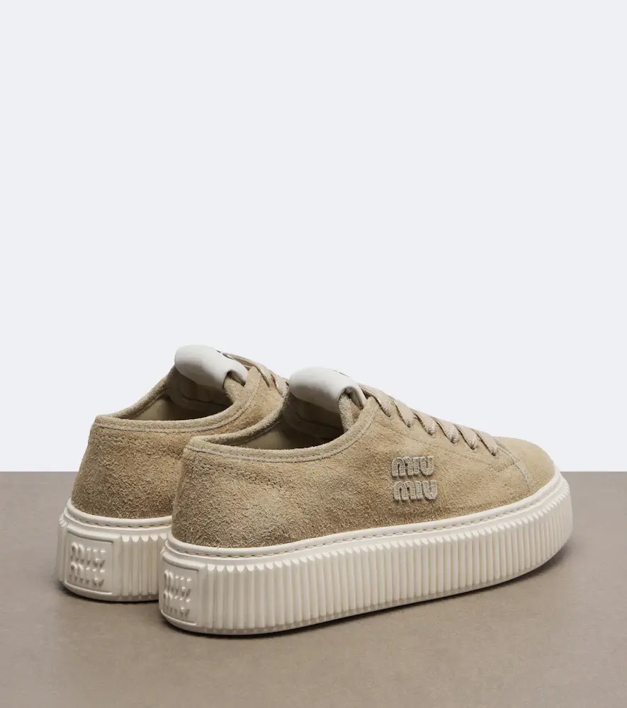 Miu Miu Suede platform sneakers | Thumbnail 3 Miu Miu Suede platform sneakers | Thumbnail 3