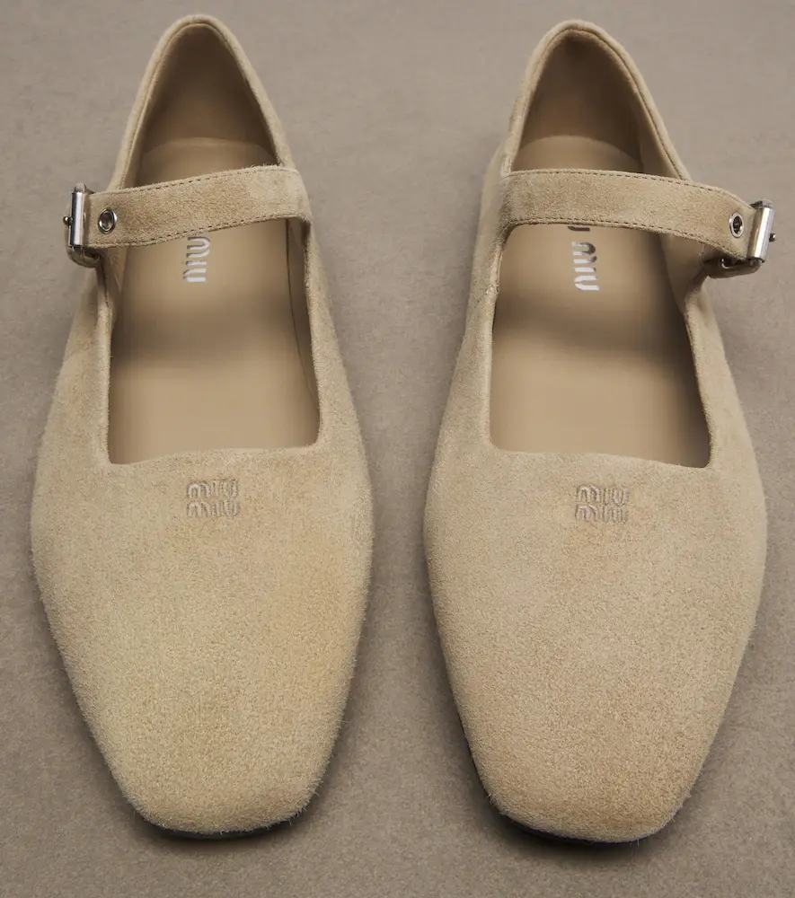 Miu Miu Suede Mary Jane flats | Thumbnail 3 Miu Miu Suede Mary Jane flats | Thumbnail 3