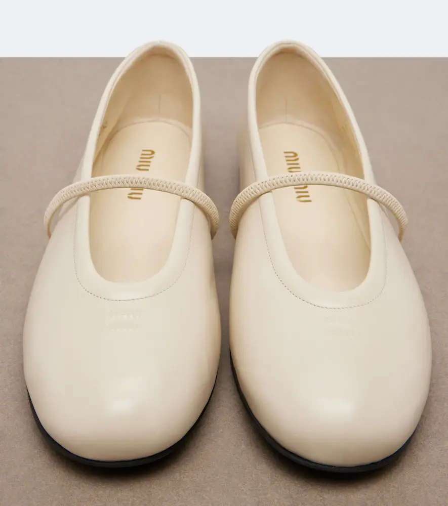 Miu Miu Leather ballet flats | Thumbnail 2 Miu Miu Leather ballet flats | Thumbnail 2