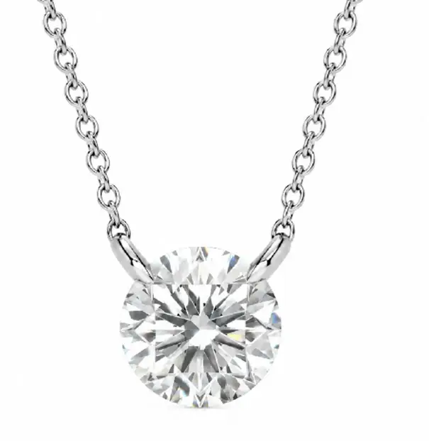 Wish Fine Jewelry 0.20ct Diamond 18K Gold Illusion Solitaire Necklace | Image 1 Wish Fine Jewelry 0.20ct Diamond 18K Gold Illusion Solitaire Necklace | Image 1