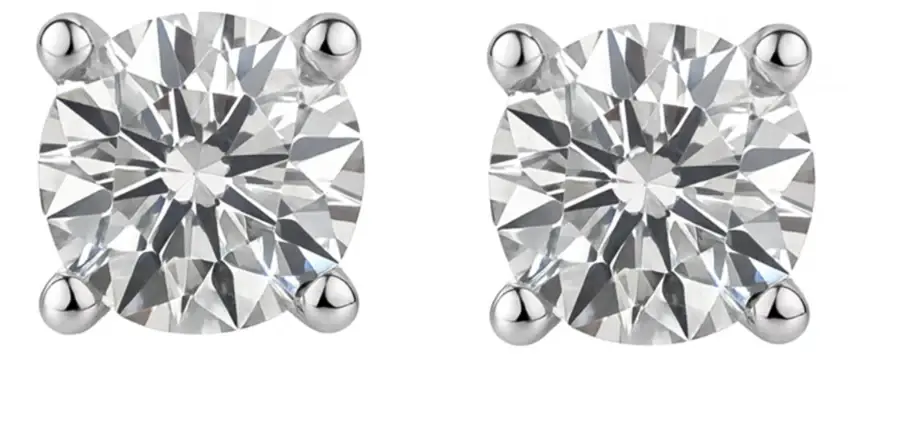 Wish Fine Jewelry 0.90ct Diamond 14K Gold Stud Round Earrings | Image 1 Wish Fine Jewelry 0.90ct Diamond 14K Gold Stud Round Earrings | Image 1