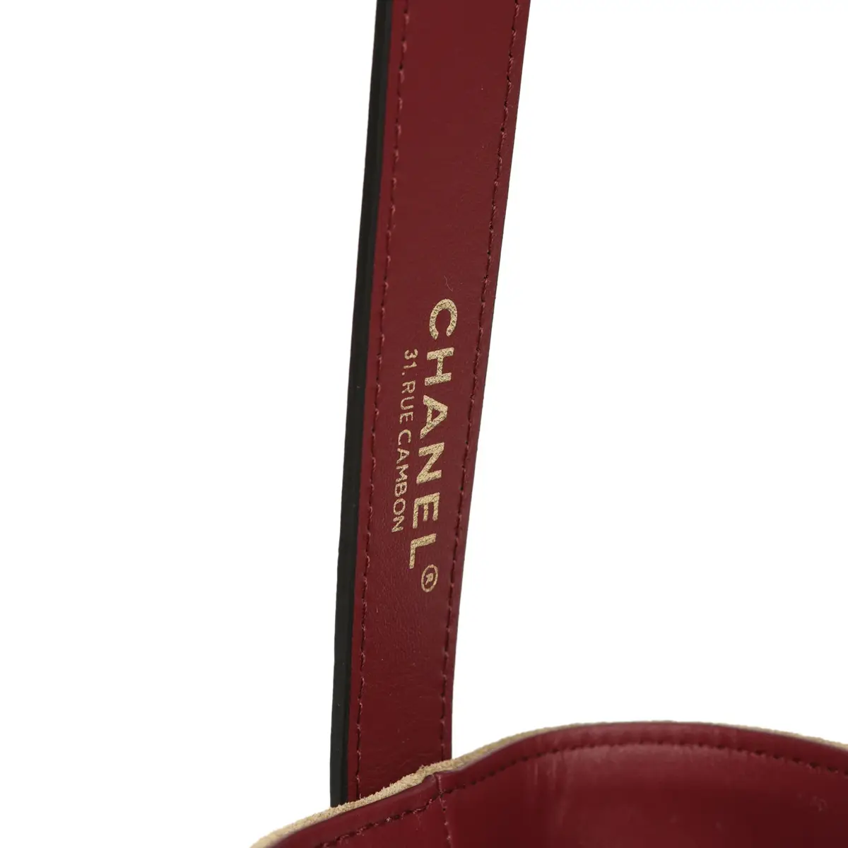 Chanel Chanel "CC Loop" Bucket Bag with Leather Strap Dark Beige Suede, Black Leather Gold Hardware | Thumbnail 9