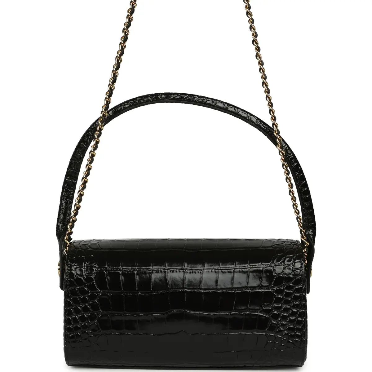 Chanel Chanel Barrel Clutch Bag with Chain Black Croc Embossed Calfskin Gold Hardware | Thumbnail 6 Chanel Chanel Barrel Clutch Bag with Chain Black Croc Embossed Calfskin Gold Hardware | Thumbnail 6