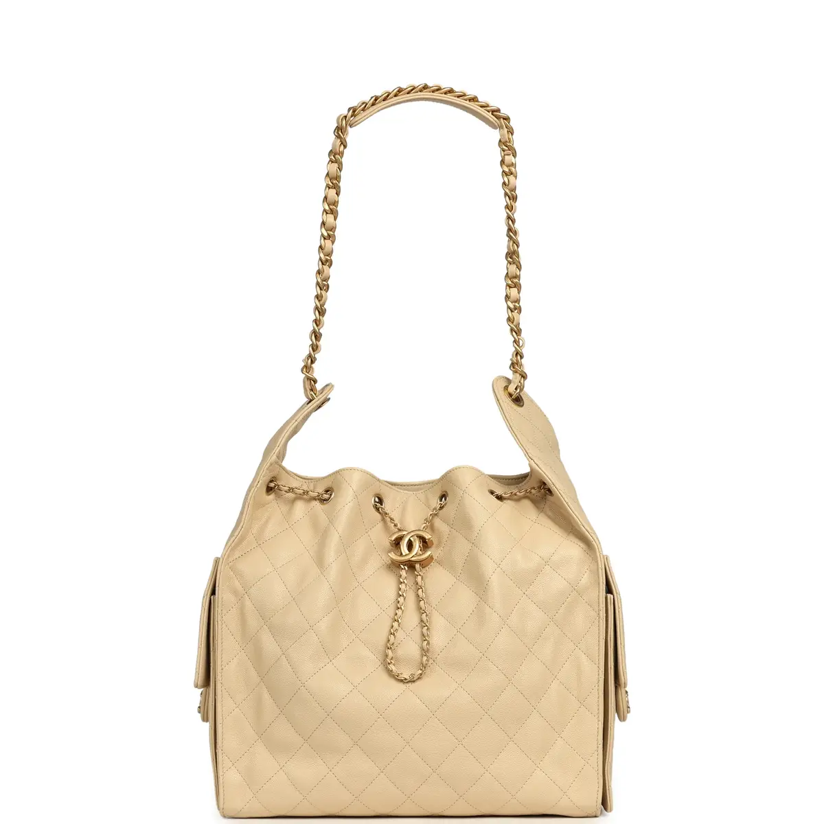 Chanel Chanel Medium 25 Hobo Bag Light Beige Caviar Antique Gold Hardware | Thumbnail 7 Chanel Chanel Medium 25 Hobo Bag Light Beige Caviar Antique Gold Hardware | Thumbnail 7