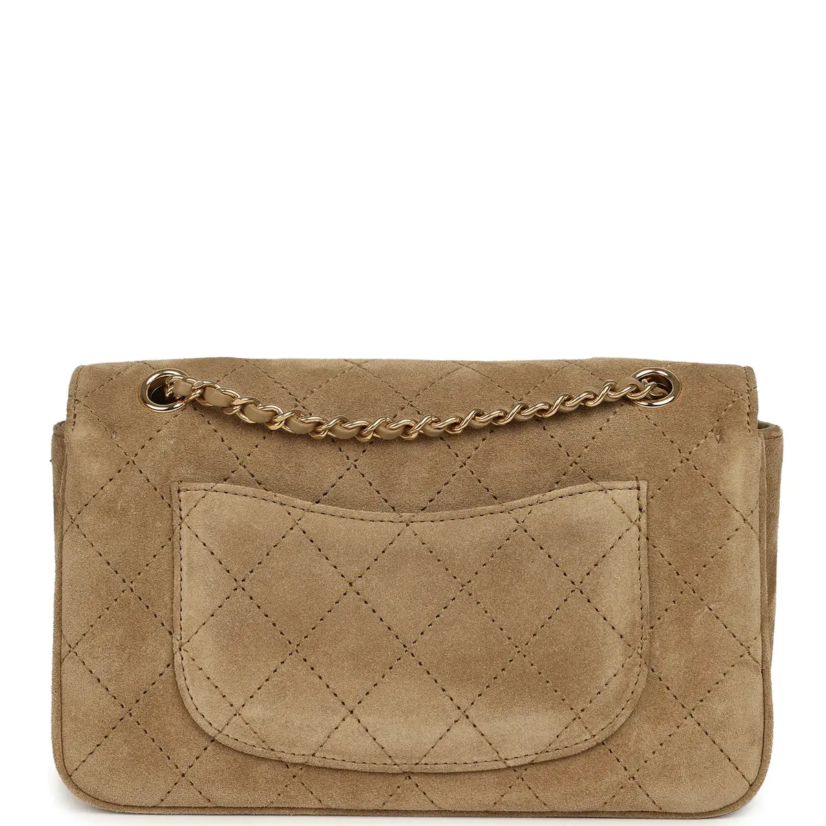Chanel Chanel Mini "Souplissimo" Flap Bag Beige Suede Gold Hardware | Thumbnail 4 Chanel Chanel Mini "Souplissimo" Flap Bag Beige Suede Gold Hardware | Thumbnail 4