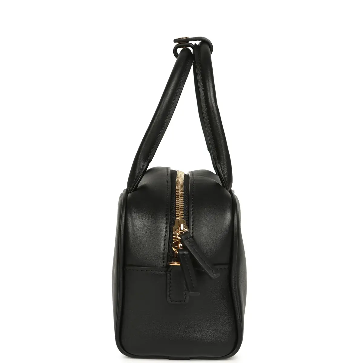 Chanel Chanel Mini Bowling Bag with Strap Black Calfskin Gold Hardware | Thumbnail 3 Chanel Chanel Mini Bowling Bag with Strap Black Calfskin Gold Hardware | Thumbnail 3