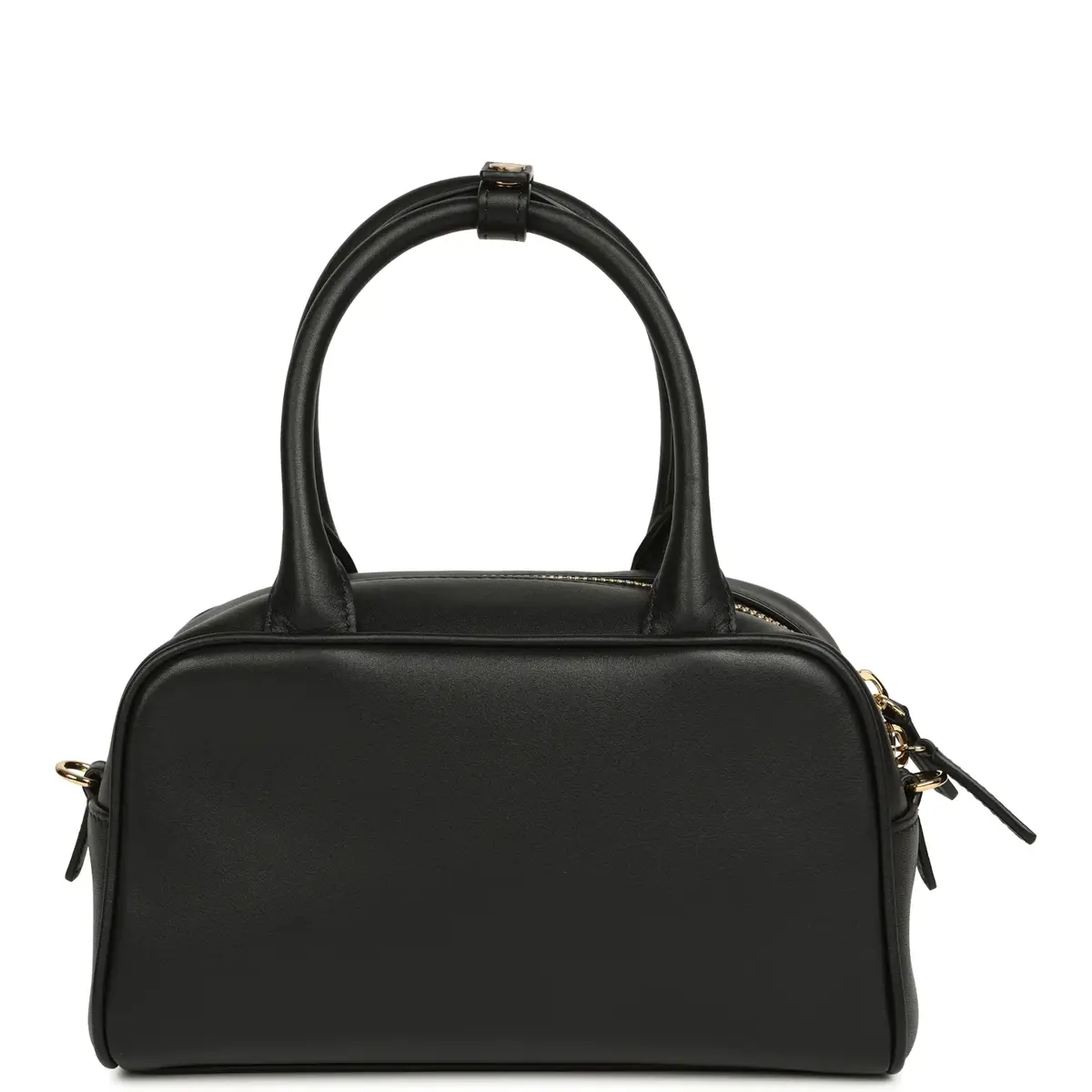 Chanel Chanel Mini Bowling Bag with Strap Black Calfskin Gold Hardware | Thumbnail 4 Chanel Chanel Mini Bowling Bag with Strap Black Calfskin Gold Hardware | Thumbnail 4