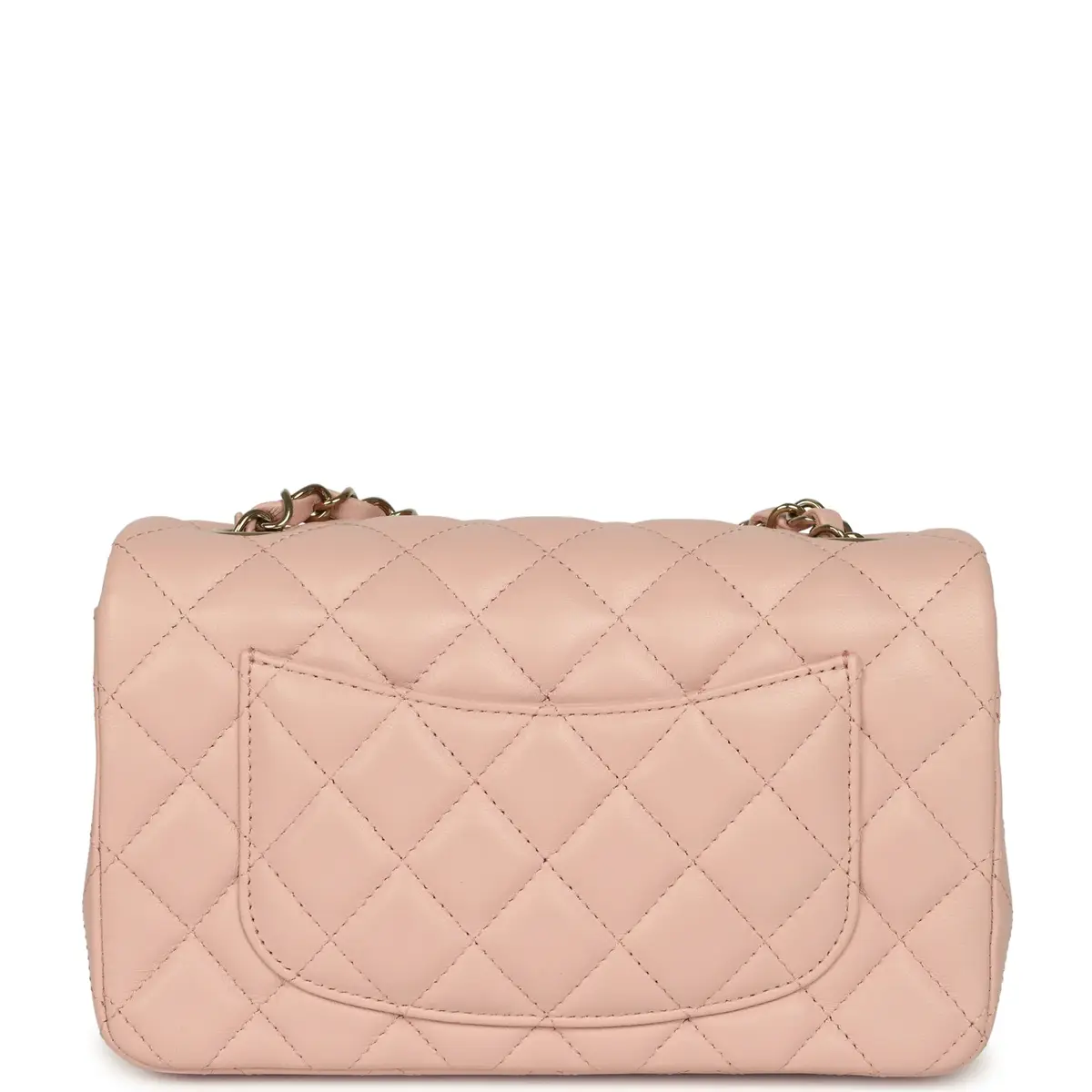 Chanel Chanel Mini Classic Rectangular Flap Bag Light Pink Lambskin Light Gold Hardware | Thumbnail 4