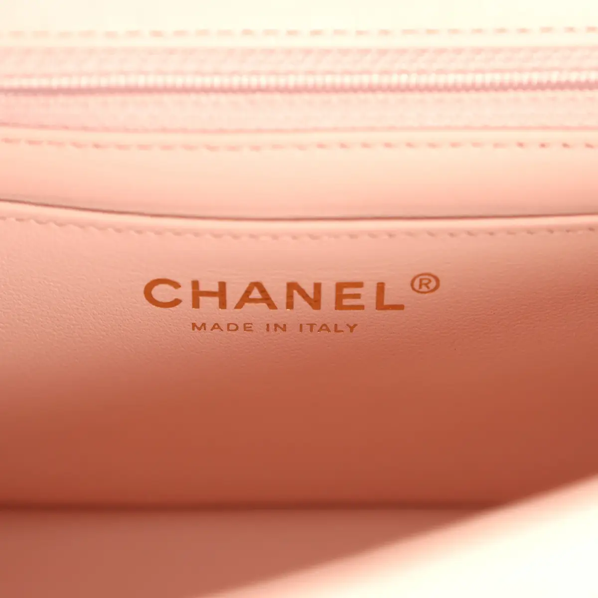 Chanel Chanel Mini Classic Rectangular Flap Bag Light Pink Lambskin Light Gold Hardware | Thumbnail 9