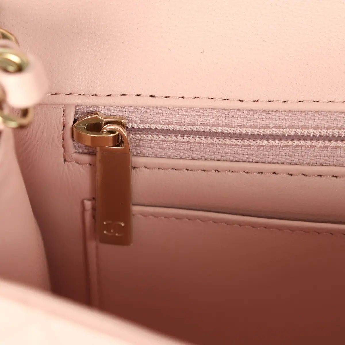 Chanel Chanel Mini Classic Rectangular Flap Bag Light Pink Lambskin Light Gold Hardware | Thumbnail 10