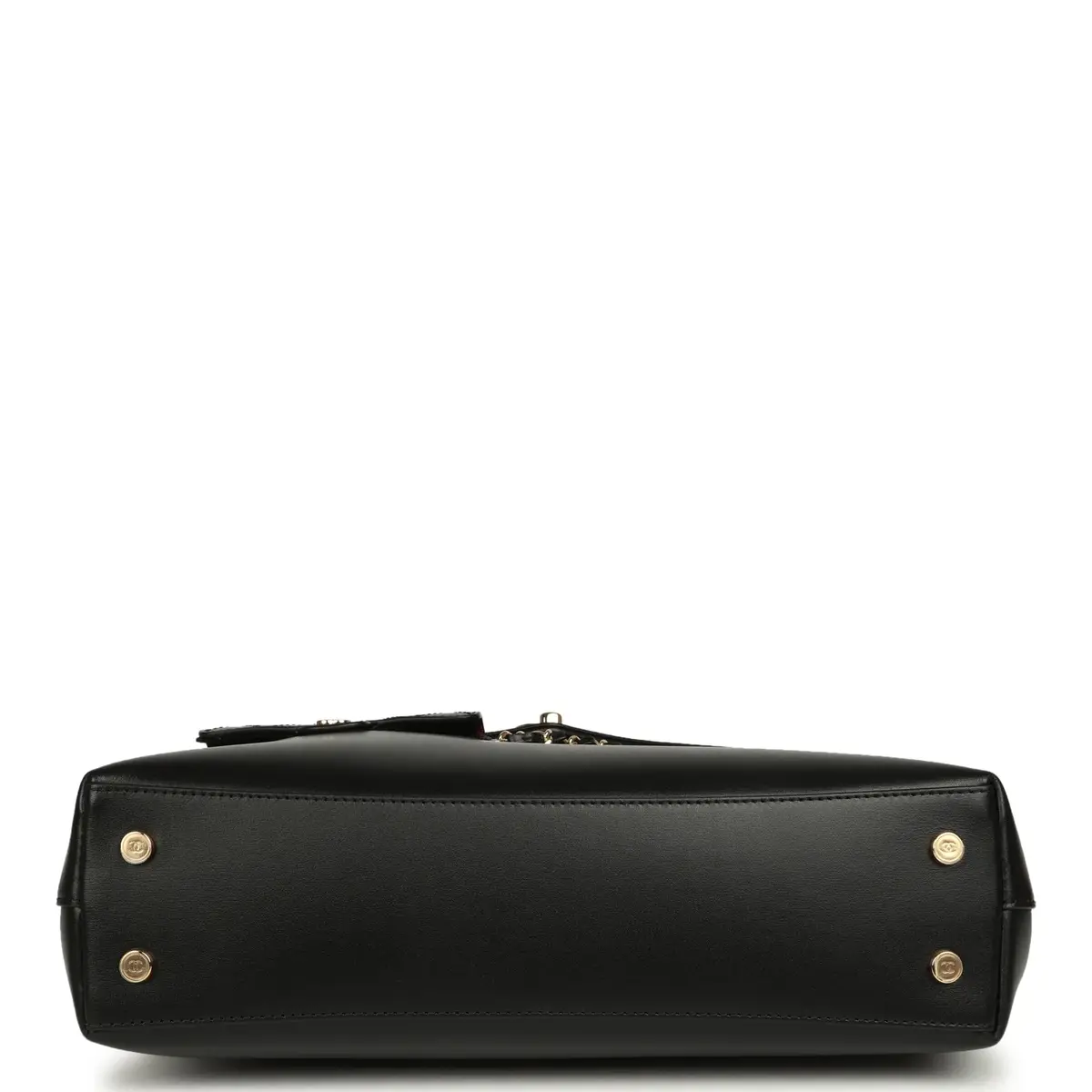 Chanel Chanel Top Handle Envelope Flap Bag Black Calfskin Gold Hardware | Thumbnail 6 Chanel Chanel Top Handle Envelope Flap Bag Black Calfskin Gold Hardware | Thumbnail 6
