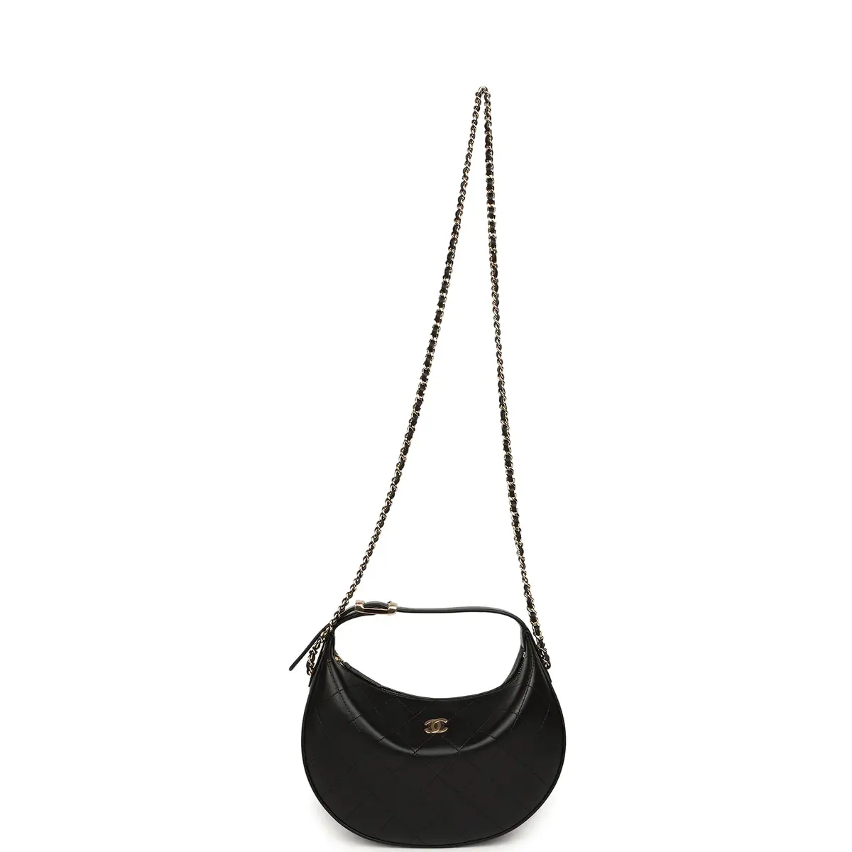 Chanel Chanel Top Handle Soft Hobo with Chain Black Lambskin Gold Hardware | Thumbnail 7 Chanel Chanel Top Handle Soft Hobo with Chain Black Lambskin Gold Hardware | Thumbnail 7