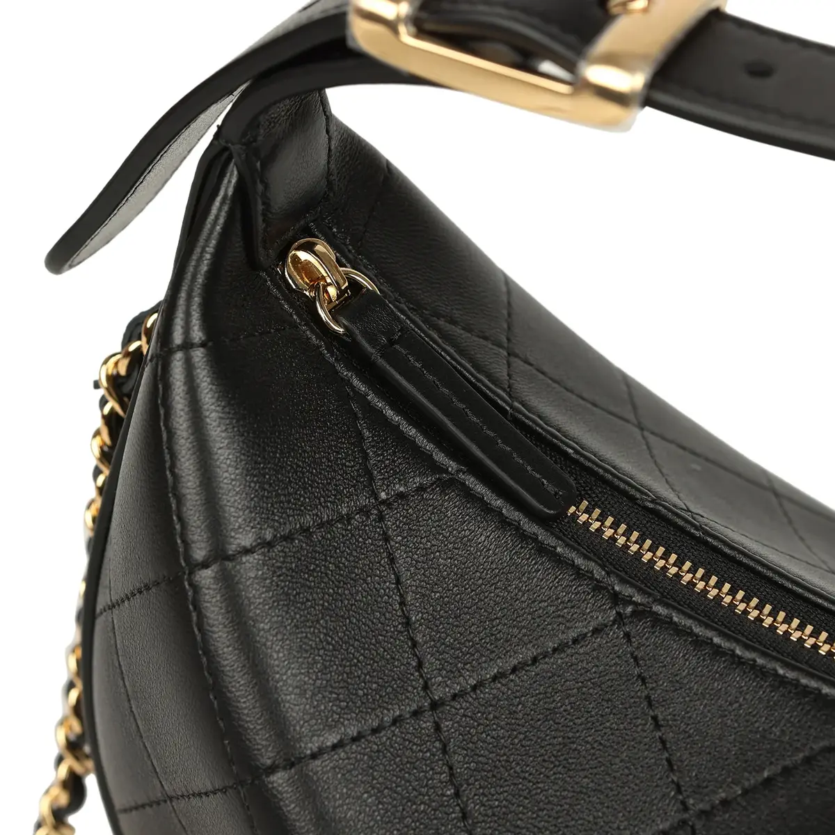 Chanel Chanel Top Handle Soft Hobo with Chain Black Lambskin Gold Hardware | Thumbnail 8 Chanel Chanel Top Handle Soft Hobo with Chain Black Lambskin Gold Hardware | Thumbnail 8