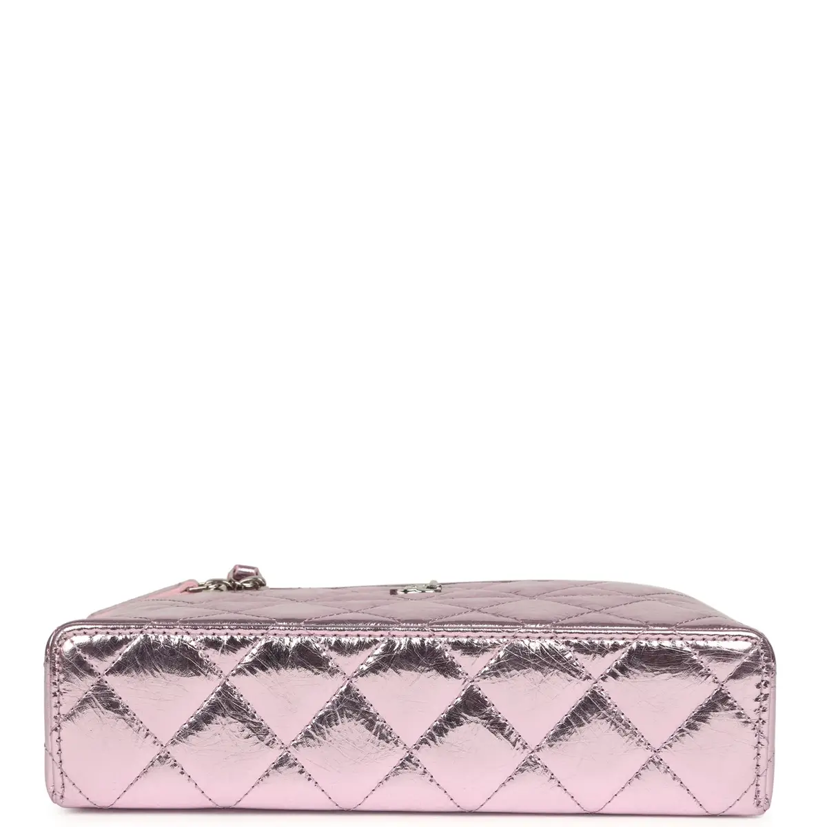 Chanel Chanel Trendy Top Handle Long Vanity Case with Chain Pink Metallic Calfskin Silver Hardware | Thumbnail 6 Chanel Chanel Trendy Top Handle Long Vanity Case with Chain Pink Metallic Calfskin Silver Hardware | Thumbnail 6