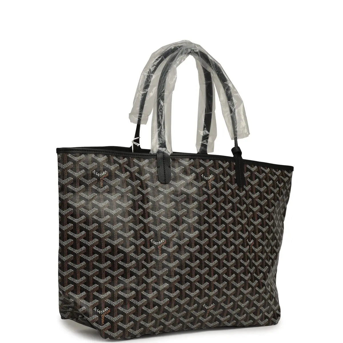 goyard Goyard Goyardine Black Saint Louis PM Tote Bag Palladium Hardware | Thumbnail 2 goyard Goyard Goyardine Black Saint Louis PM Tote Bag Palladium Hardware | Thumbnail 2