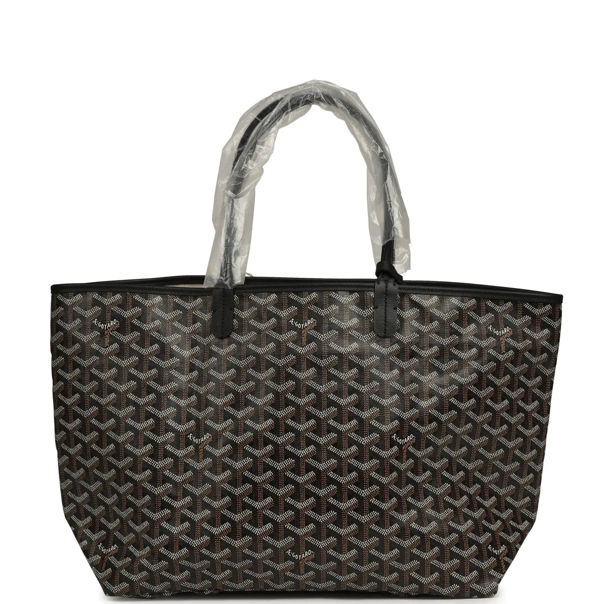 goyard Goyard Goyardine Black Saint Louis PM Tote Bag Palladium Hardware | Image 1 goyard Goyard Goyardine Black Saint Louis PM Tote Bag Palladium Hardware | Image 1