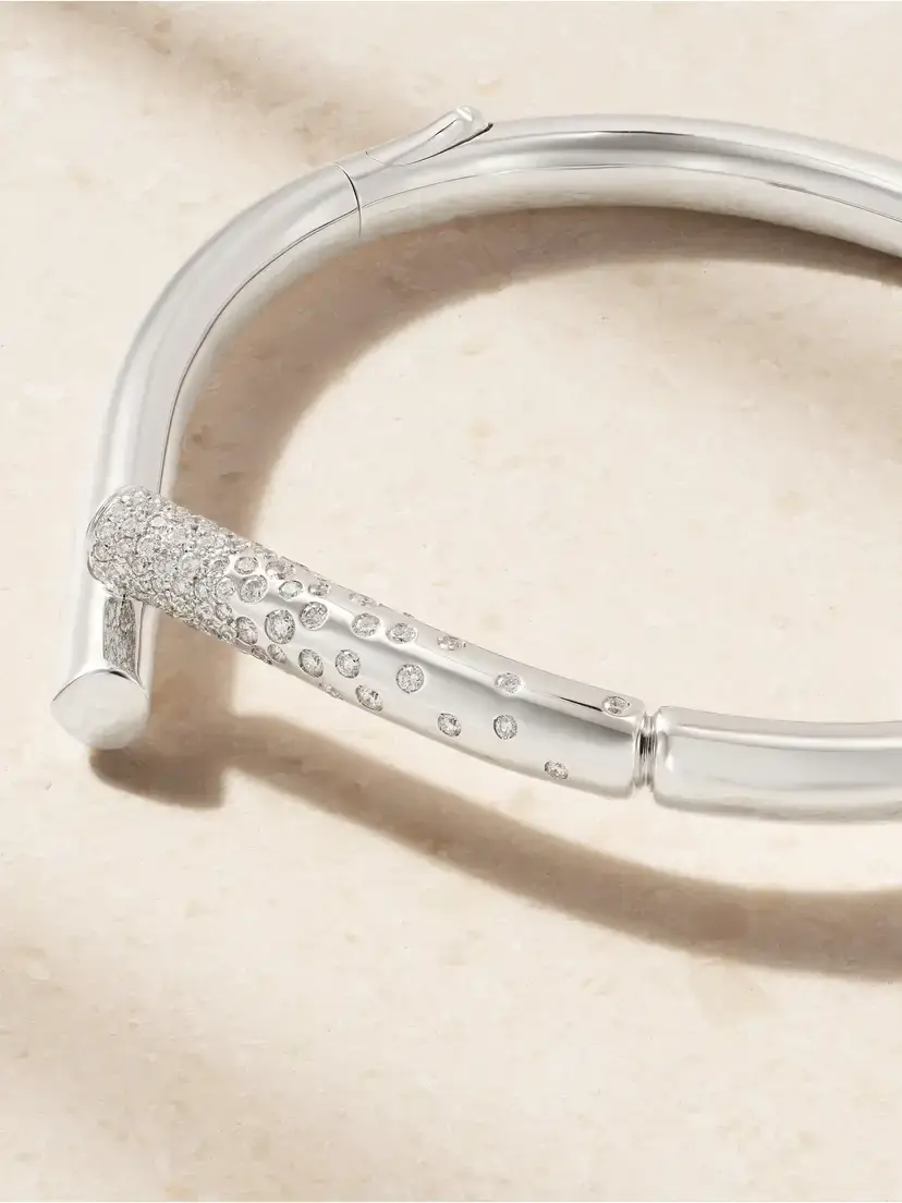 TABAYER Oera 18-karat White Gold And Diamond Bangle | Thumbnail 4 TABAYER Oera 18-karat White Gold And Diamond Bangle | Thumbnail 4