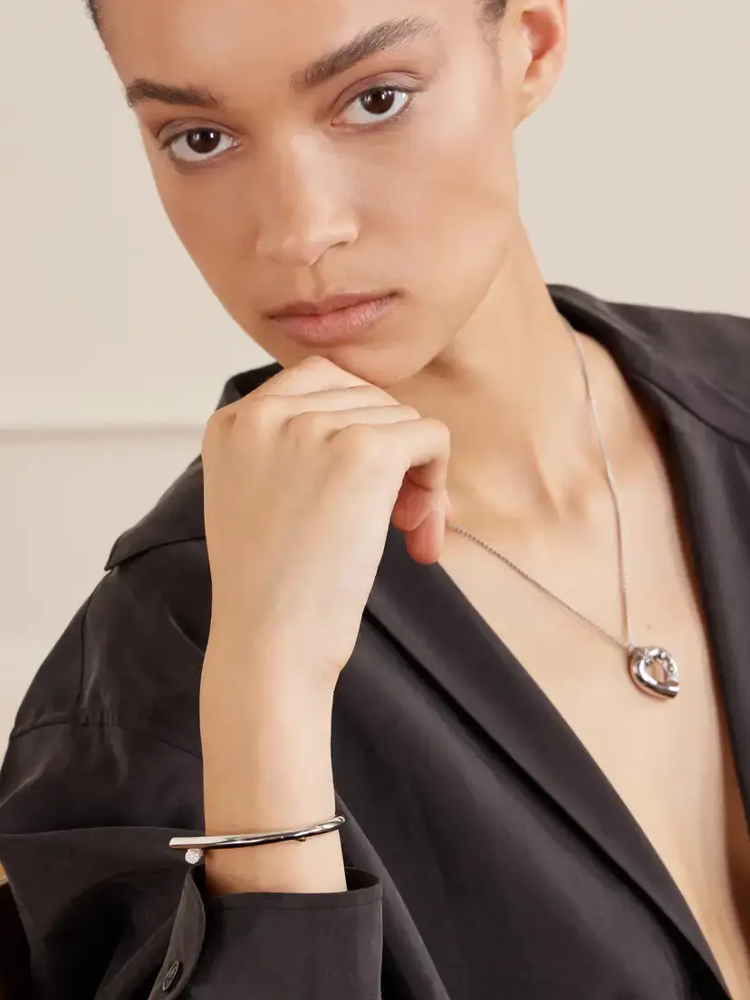 TABAYER Oera 18-karat White Gold And Diamond Bangle | Thumbnail 5 TABAYER Oera 18-karat White Gold And Diamond Bangle | Thumbnail 5