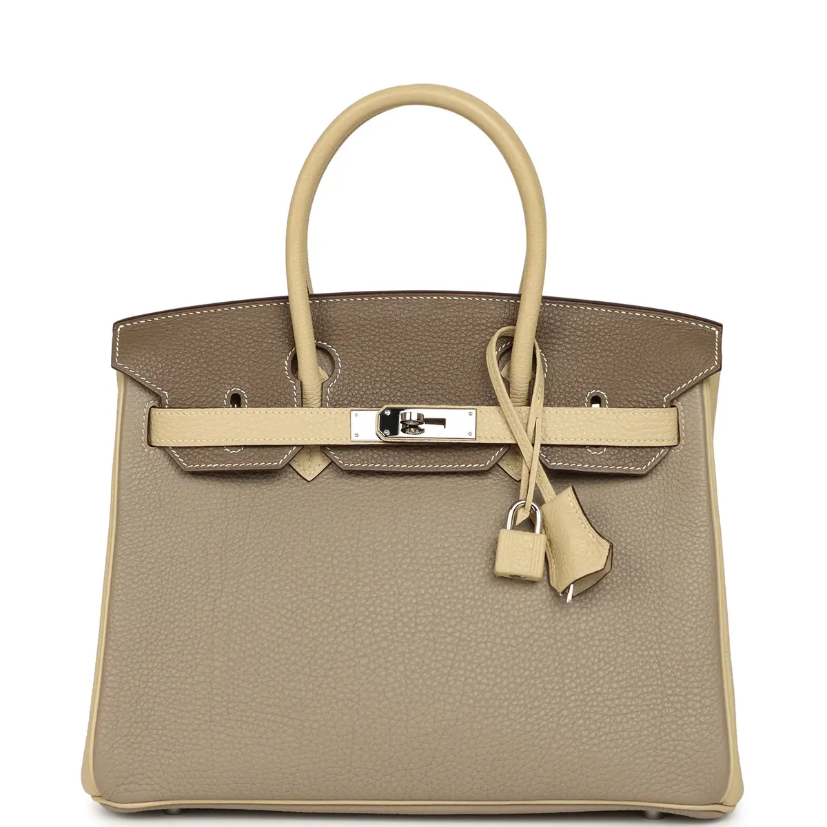 Madison Avenue Couture Pre-owned Hermes Special Order (HSS) Birkin 30 Gris Tourterelle, Etoupe, Parchemin Togo Palladium Hardware | Image 1 Madison Avenue Couture Pre-owned Hermes Special Order (HSS) Birkin 30 Gris Tourterelle, Etoupe, Parchemin Togo Palladium Hardware | Image 1