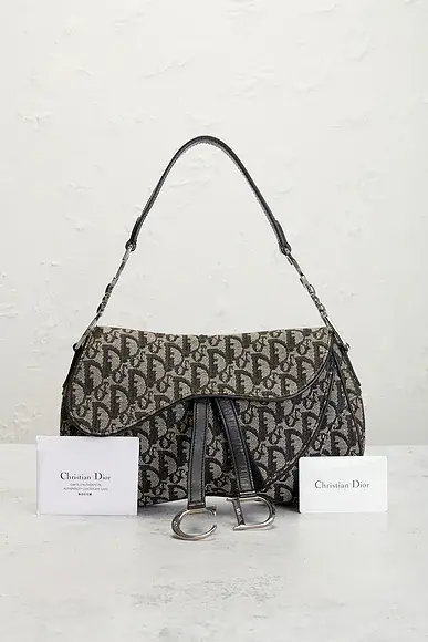 Dior Trotter Oblique Double Saddle Bag | Thumbnail 9