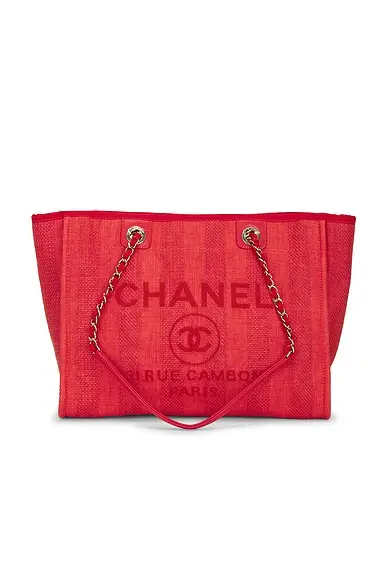 chanel Chanel Small Deauville Tote Bag | Image 1 chanel Chanel Small Deauville Tote Bag | Image 1