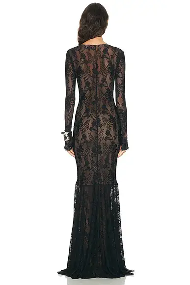 Norma Kamali Shirred Front Fishtail Gown | Thumbnail 3 Norma Kamali Shirred Front Fishtail Gown | Thumbnail 3