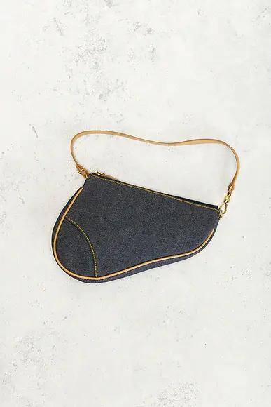 Dior Denim Pochette Saddle Bag | Thumbnail 2 Dior Denim Pochette Saddle Bag | Thumbnail 2