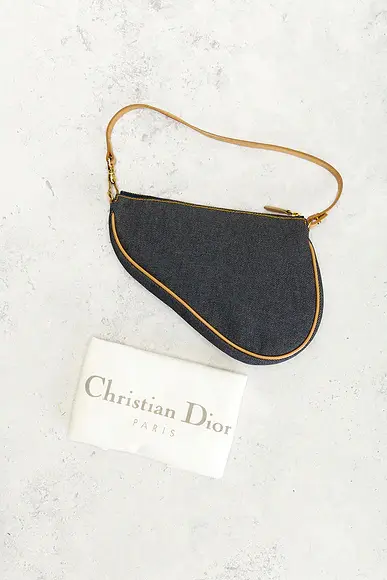 Dior Denim Pochette Saddle Bag | Thumbnail 9 Dior Denim Pochette Saddle Bag | Thumbnail 9