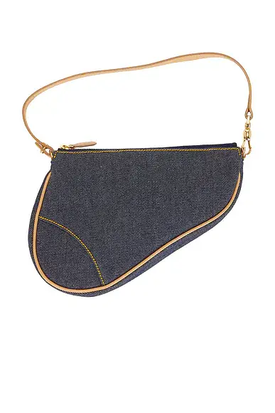 Dior Denim Pochette Saddle Bag