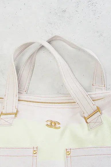 Chanel Chanel Denim Double Pocket Tote Bag | Thumbnail 8