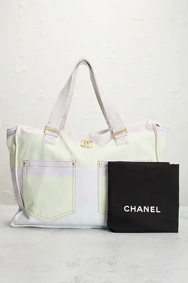 Chanel Chanel Denim Double Pocket Tote Bag | Thumbnail 9