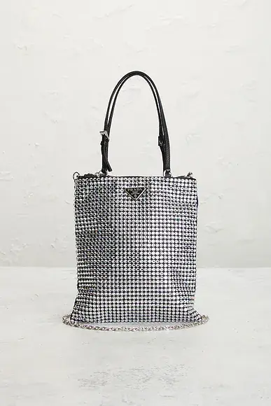 Prada Crystal Embellished Satin Tote Bag | Thumbnail 2