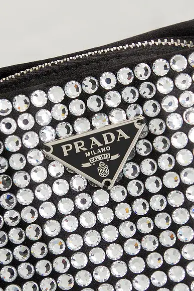 Prada Crystal Embellished Satin Tote Bag | Thumbnail 5