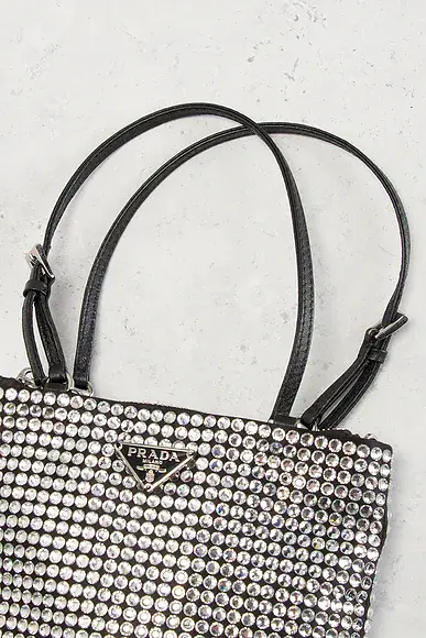 Prada Crystal Embellished Satin Tote Bag | Thumbnail 6