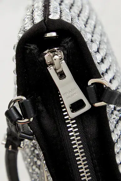 Prada Crystal Embellished Satin Tote Bag | Thumbnail 7