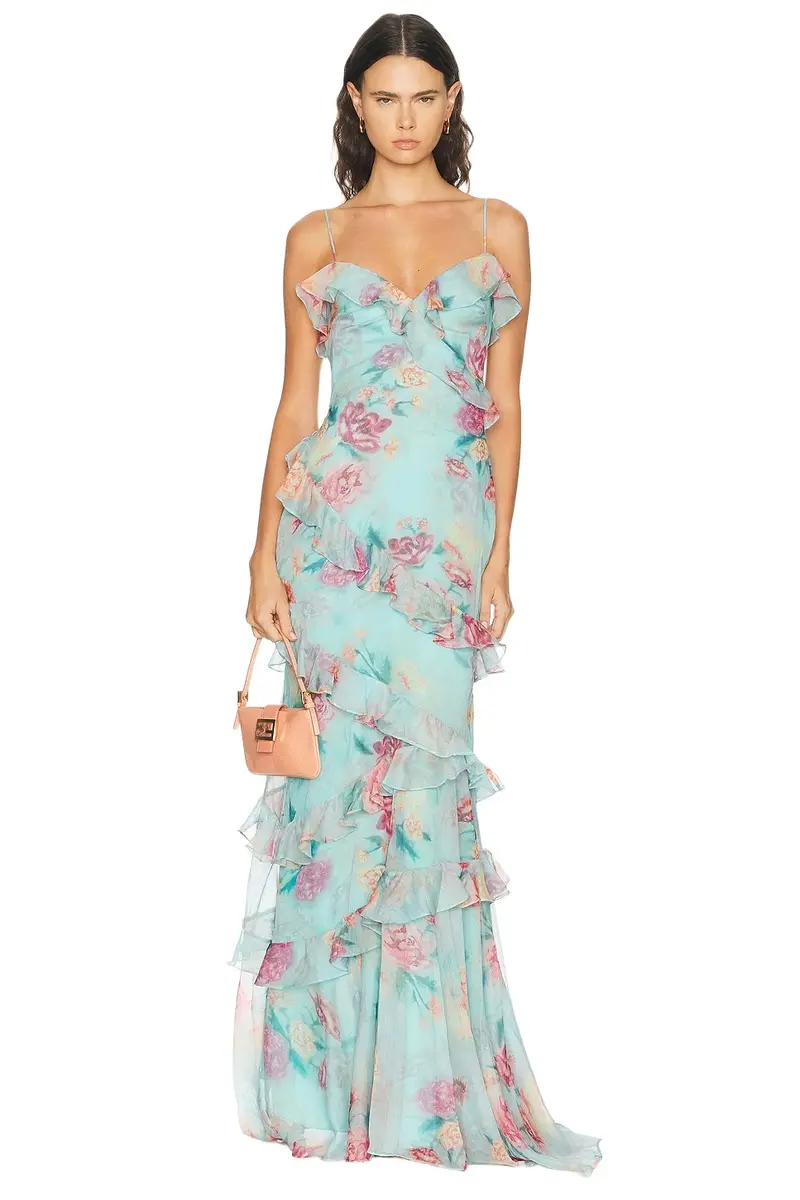 Flora Mist Long Dress