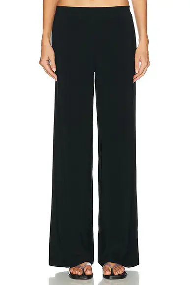 Norma Kamali Flat Front Wide Pant | Image 1 Norma Kamali Flat Front Wide Pant | Image 1