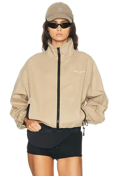 Miu Miu Gabardine Old Jacket | Image 1 Miu Miu Gabardine Old Jacket | Image 1