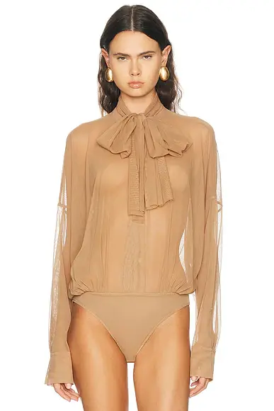 Norma Kamali Oversized Bow Bodysuit | Thumbnail 2 Norma Kamali Oversized Bow Bodysuit | Thumbnail 2