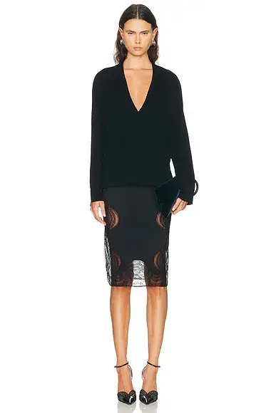 Tom Ford Fine Merino V-Neck Sweater | Thumbnail 4 Tom Ford Fine Merino V-Neck Sweater | Thumbnail 4