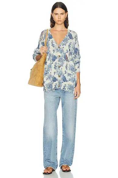 R13 Printed Boyfriend Cardigan | Thumbnail 4 R13 Printed Boyfriend Cardigan | Thumbnail 4
