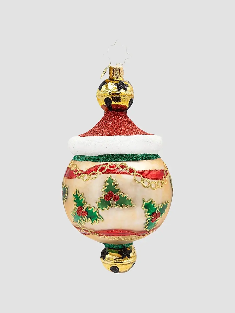 Christopher Radko Whimsical Santa Holly Jingle Joy Glass Ornament | Thumbnail 2 Christopher Radko Whimsical Santa Holly Jingle Joy Glass Ornament | Thumbnail 2