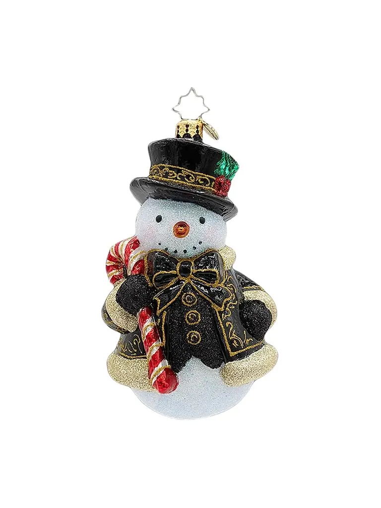 Christopher Radko Traditional Snowman The Frosted Gentleman Ornament