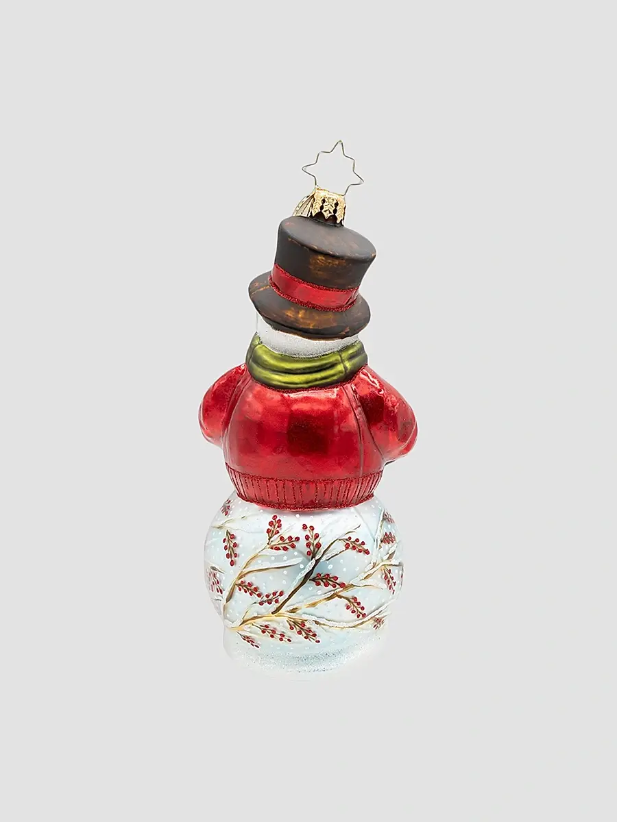 Christopher Radko The Chirp Before Christmas Glass Snowman Ornament | Thumbnail 2 Christopher Radko The Chirp Before Christmas Glass Snowman Ornament | Thumbnail 2