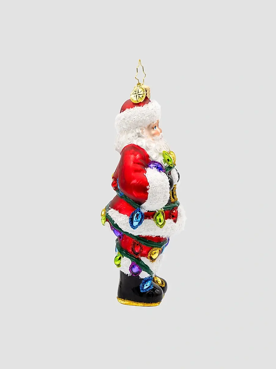 Christopher Radko Whimsical Tangled Up Santa Glass Ornament | Thumbnail 3 Christopher Radko Whimsical Tangled Up Santa Glass Ornament | Thumbnail 3